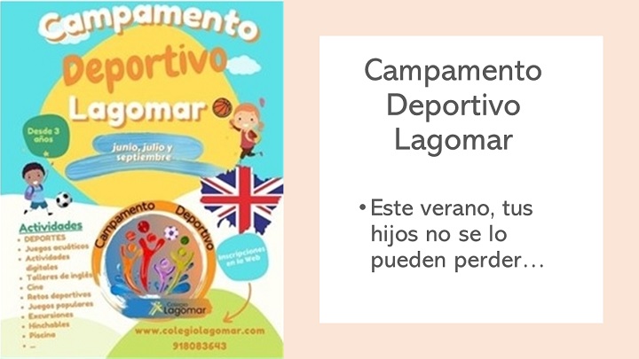 Campamento Deportivo Lagomar para tus hijos